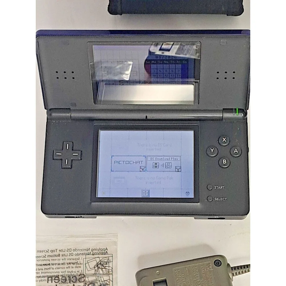 Lot 2 Nintendo Ds Lite Systems Cobalt Blue White 2 Cases Charger Tested Guc